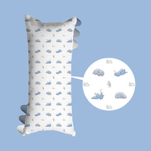 Load image into Gallery viewer, nighty-night OEKO-TEX® bamboo pillows in blue (dino dreams)