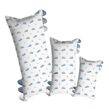 Load image into Gallery viewer, nighty-night OEKO-TEX® bamboo pillows in blue (dino dreams)