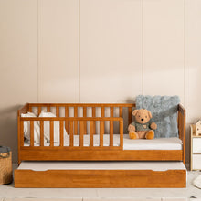 Load image into Gallery viewer, stellan toddler and pull-out bed in walnut