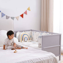 Load image into Gallery viewer, astrid convertible crib in gray